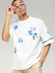 BURBERRY (バーバリー) バラプリント クルーネック 半袖 Tシャツ