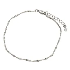 【B：シルバー×ワンサイズ】[Cream dot. クリームドット公式] ブレスレット レディース   10タイプ 金属アレルギー ニッケルフリー シンプル チェーン あずき ベネチアン スネーク 大人 上品 エレガント オフィス きれいめ  のサムネイル