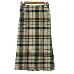 URBAN RESEARCH DOORS アーバンリサーチドアーズ  ロング チェックスカート sizeS/ブラウン×ブルー×グリーン