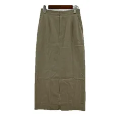 green label relaxing グリーンレーベルリラクシング スリット ナローロングスカート size38/ベージュ
