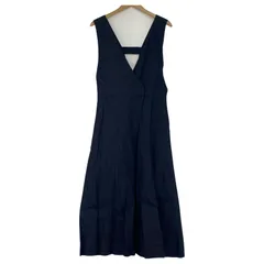 美品  URBAN RESEARCH DOORS アーバンリサーチドアーズ タグ付き 麻 ジャンパースカートワンピース sizeOne/ブラック