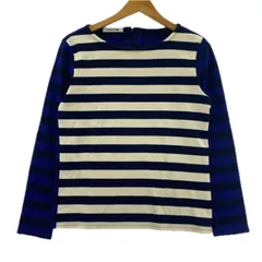 LACOSTE ラコステ 長袖 ボーダー柄カットソー size36/ホワイト×ネイビー×ブルー