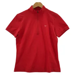 NIKE GOLF ナイキゴルフ ハーフジップ 半袖カットソー sizeＭ/レッド