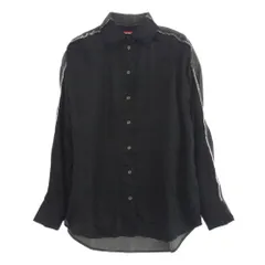 DIESEL ディーゼル S-DOU-DNM-FL S-DOU-DNM-FL デニム 切替 レーヨン 長袖 シャツ ブラック系 グレー系 38【美品】【中古】