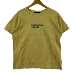 Kastane カスタネ 刺繍 クルーネック半袖Ｔシャツ sizeM/イエロー