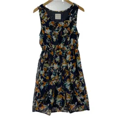 SENSE OF PLACE センスオブプレイス  総柄 ノースリーブワンピース sizeフリー/ネイビー系