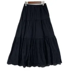 COLLAGE GALLARDAGALANTE コラージュ ガリャルダガランテ レースティアードロングスカート sizeF/ブラック