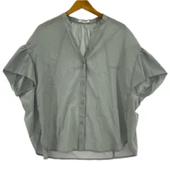 OPAQUE.CLIP オペークドットクリップ ビッグシルエット ドロストスリーブブラウス size38/M/アッシュグリーン系