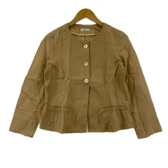 IENA イエナ リネンノーカラージャケット size36/ベージュ