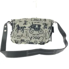COACH コーチ ショルダーバッグ  ホースアンドキャリッジ/キャンバス/ブラック F15069     / 240001172960
