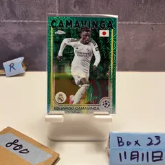 2025 Topps Chrome EDUARDO CAMAVINGA 93/99 Real Madrid Green Refractor カード