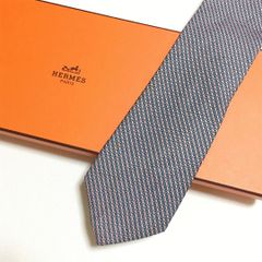 K113 新品未使用 エルメス 刺繍 高級 ラグジュアリー ネクタイ メンズ