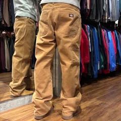 USA古着 Dickies ワークパンツ LU239 32×30 業務用 ブラウン ダック キャンバス地 ディッキーズ