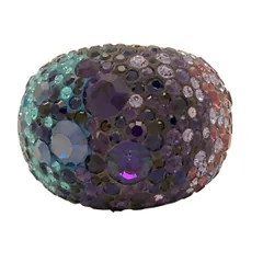 SWAROVSKI(スワロフスキー) リング 55美品  - シルバー×パープル×マルチ サイズ：55