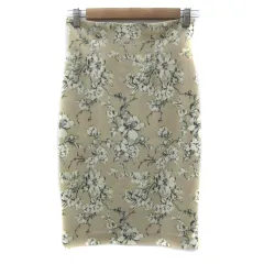 フレイアイディー FRAY I.D タイトスカート ミモレ丈 花柄 1 M マルチカラー ライトベージュ /YS11