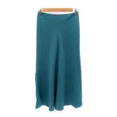 マウジー MOUSSY フレアスカート ロング丈 マキシ丈 無地 1 エメラルドグリーン /SY12