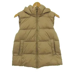 ユニクロ ダウンベスト ジャケット アウター ウルトラライトダウン レディース Mサイズ ベージュ UNIQLO 【中古】