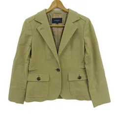 バーバリーロンドン テーラードジャケット アウター ストレッチ 大きいサイズ レディース 42サイズ ベージュ BURBERRY LONDON 【中古】