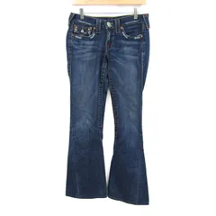 トゥルーレリジョン デニムパンツ ボトムス フレア ジーンズ USA製 レディース 26サイズ ブルー TRUE RELIGION 【中古】