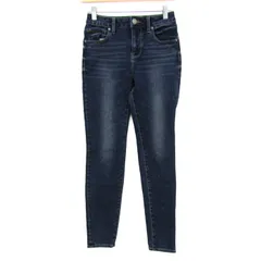 アズールバイマウジー デニムパンツ ボトムス スキニー ジーンズ ストレッチ レディース XSサイズ ブルー AZUL by moussy 【中古】