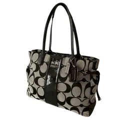 COACH　コーチ　トートバッグ　ハンドバッグ　シグネチャー柄　J1126-18967 キャンバス　エナメル　レザー