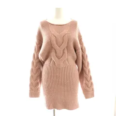 チコ Chico 23AW ケーブルドルマンニットミニワンピース 1 ピンク /CX ■OS