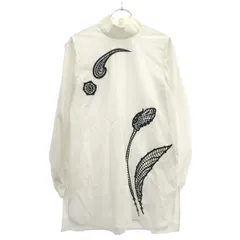 mame kurogouchi マメ クロゴウチ 24AW Floral Embroidery High Neck Blouse ハイネックブラウスシャツ MM24FW-SH054 ホワイト 1のサムネイル