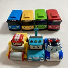 Korean anime series Chibikko Bustayo Robocar Poli mini cars 7-piece set including Rani, Gani, Roni, etc. Current condition 0.2kg