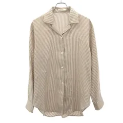 THE ROW ザ ロウ 24AW Valene Shirt シルクストライプシャツ B165 W3030 ブラウン XSのサムネイル