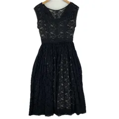 MERCURYDUO マーキュリーデュオ 総レースワンピース sizeS/ブラック