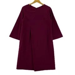 green label relaxing グリーンレーベルリラクシング ラウンドネックワンピース size表記なし/ワインレッド