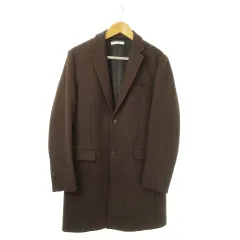 ジャーナルスタンダード レリューム JOURNAL STANDARD relume チェスターコート ロング ウール 無地 ベーシック L 茶 ブラウン /AO8 ■GY37