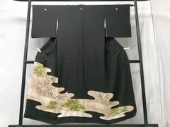 平和屋着物■豪華駒刺繍　枝梅文　正絹　逸品　CABA4029xe