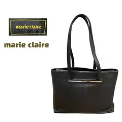 marie claire マリクレール　レザー　トートバッグ　ビジネスバッグ　シンプル　モノトーン　ブラック