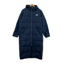 adidas アディダス ダウン ベンチコート sizeL/ネイビー