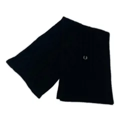 FRED PERRY フレッドペリー ケーブルニットマフラー/ブラック