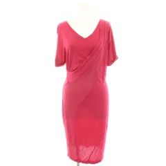 エスカーダ ESCADA SPORT ワンピース ひざ丈 半袖 ラメ混 タイト 32 ピンク 1245-005246 /HN