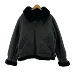 Liugoo Leathers B-3 ムートンレザージャケット sizeL/ブラック