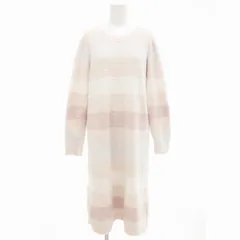 ジェラートピケ gelato pique ワンピース 長袖 ロング ルームウエア ボーダー F ピンク 水色 ライトブルー /GV