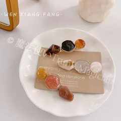 【送料無料】ins網紅気質不規則ヘアピン綴じ色前髪クリップサイドサイドクリップ森系ヘアアクセ少女サイドクリップ韓国 CCVZSP1120P058
