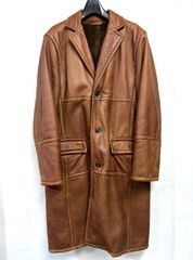 hugo boss レザーカーコート カーフスキン - メルカリ
