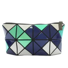 バオバオ イッセイミヤケ BAOBAO ISSEY MIYAKE ルーセントプリズム Lucent Prism ポーチ 化粧ポーチ ビニール メタリックカラー 紺 ネイビー 緑 グリーン シルバー BB43-AG521 /YTのサムネイル