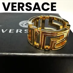 ヴェルサーチ　VERSACE　ヴェルサーチェ　指輪　リング　グレカモチーフ　GP　ゴールド　15.5号　箱ありのサムネイル