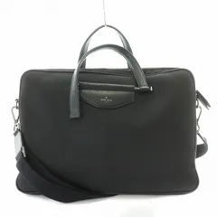 ジミーチュウ JIMMY CHOO ビジネスバッグ ブリーフケース 書類バッグ ショルダーバッグ キャンバス レザー 黒 ブラック /MWのサムネイル
