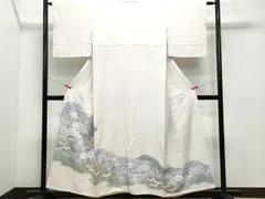 平和屋着物●十日町　名門　滝泰謹製　訪問着　絞り　辻が花　千鳥　正絹　逸品　CABC2336ut 滝泰謹製 辻が花 絞り 十日町友禅 訪問着 正絹 淡藤色 紫 828 | kimono