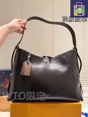 【今日特価】Louis Vuitton CARRYALL DARK ミドルサイズ レザーハンドバッグ（39×30×15cm）
