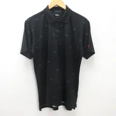 G■アンダーアーマー/UNDER ARMOUR 半袖ドライポロシャツ/スポーツウェア【M】黒/men's/75【中古】■