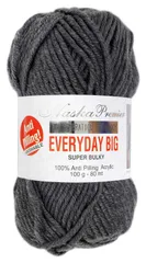 【新着商品】Col.811 極太 グレー 毛糸 系 ビッグ 100g エブリデイ 約80m Premier N-69 Naska