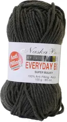 【在庫処分】毛糸 極太 ビッグ col.808 グレー エブリデイ 系 ナスカプレミア 100g NASKA企画 約80m ナスカ(NASKA) N-69
