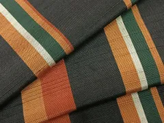 平和屋着物▽上質な紬　単衣　間道　正絹　逸品　AABC4038fy